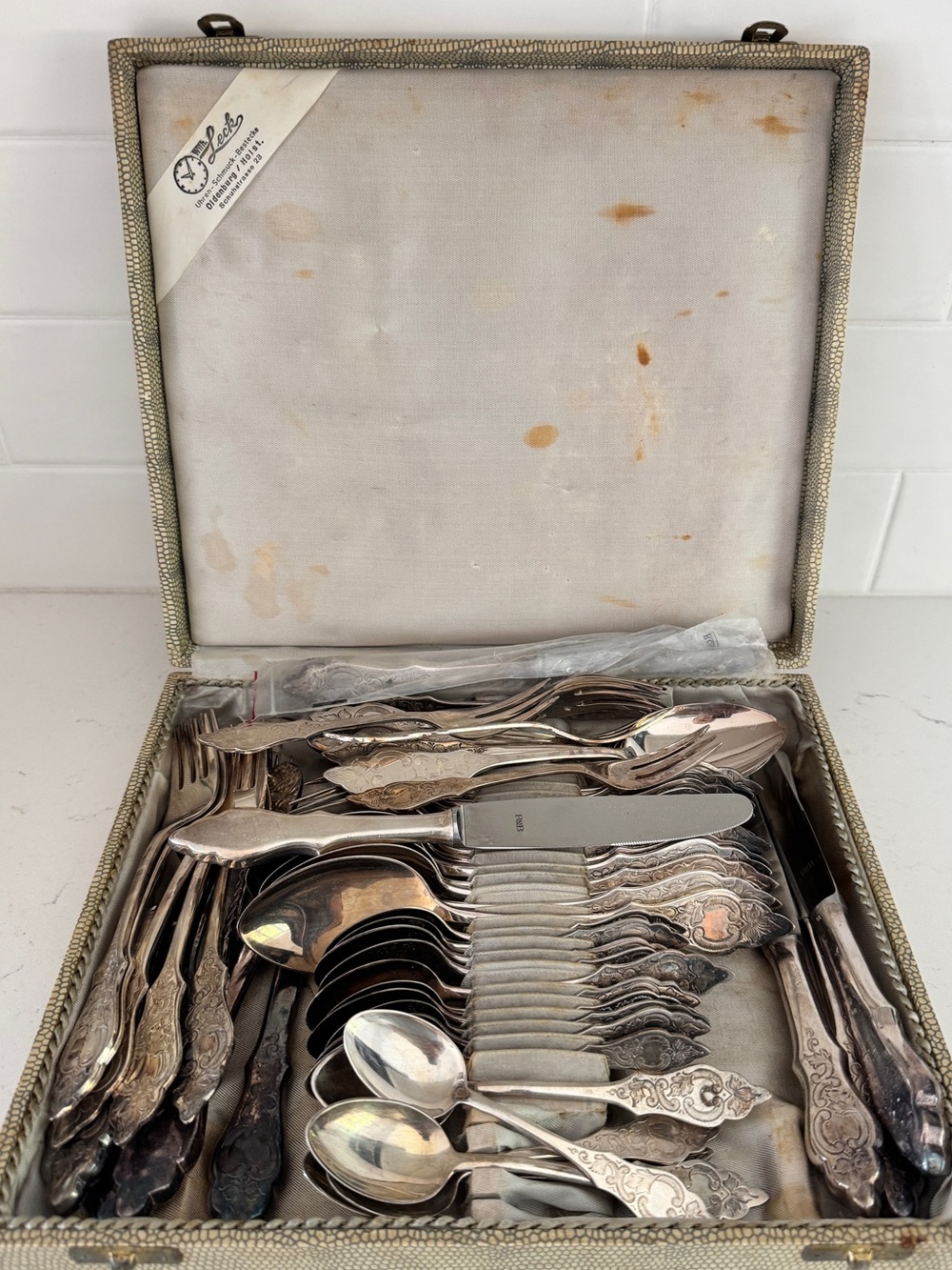 Vintage Robbe & Berking R&B 90 German Silverplate Flatware Set w/ Case